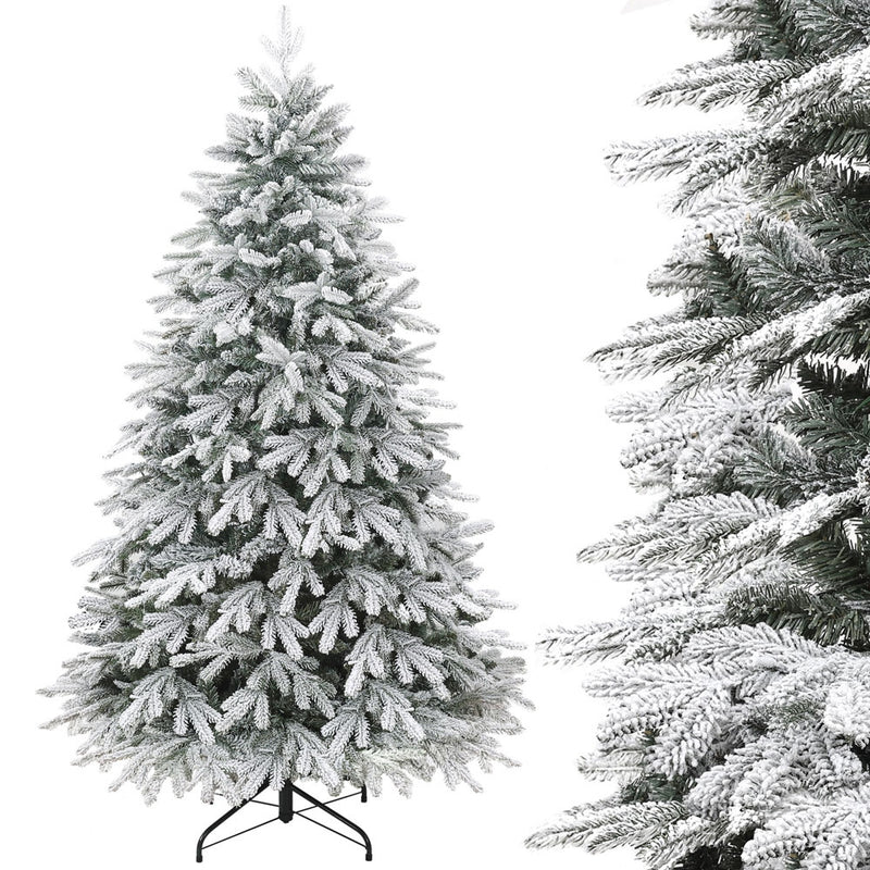 Yorbay künstlicher Weihnachtsbaum mit Schnee und warmweißen LED - O026 - 4 - yorbiy.com