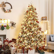 Yorbay künstlicher Weihnachtsbaum mit Schnee und warmweißen LED - Leuchten, 150 cm, 180 cm und 210 cm - O026 - 2 - yorbiy.com