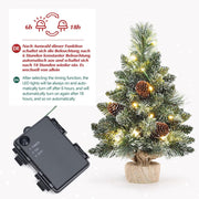 Yorbay Mini-Weihnachtsbaum mit LED-Beleuchtung und Schnee, 40 cm / 70 cm 10 - yorbiy.com
