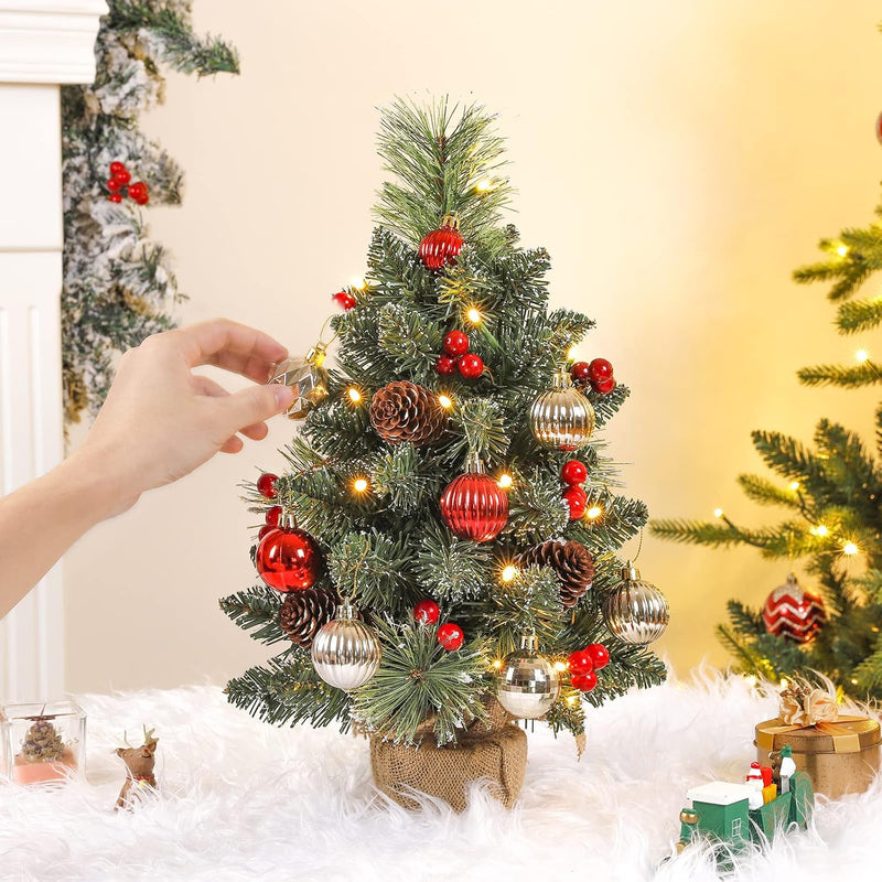 Yorbay Mini-Weihnachtsbaum mit LED-Beleuchtung und Schnee, 40 cm / 70 cm 12 - yorbiy.com