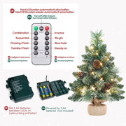 Yorbay Mini-Weihnachtsbaum mit LED-Beleuchtung und Schnee, 40 cm / 70 cm 14 - yorbiy.com