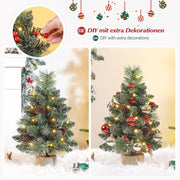 Yorbay Mini-Weihnachtsbaum mit LED-Beleuchtung und Schnee, 40 cm / 70 cm 13 - yorbiy.com