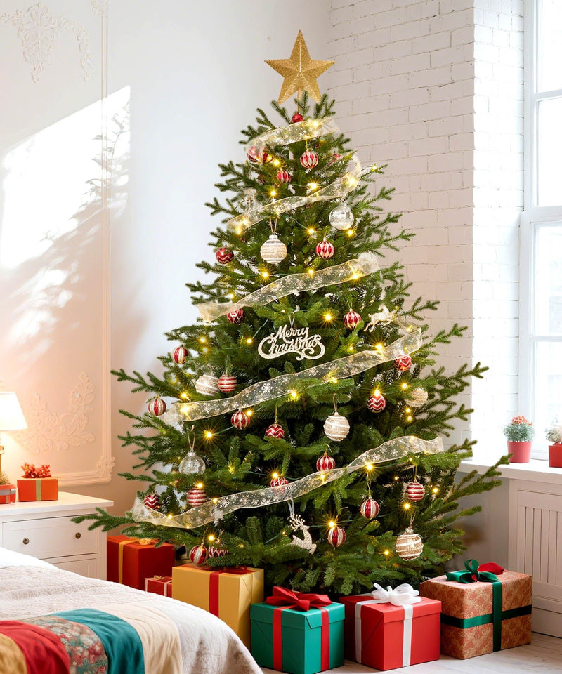 Yorbay künstlicher Weihnachtsbaum aus PE & PVC mit Eisenständer, 150 / 180 / 210 cm - O063 - 11 - yorbiy.com