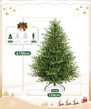Yorbay künstlicher Weihnachtsbaum aus PE & PVC mit Eisenständer, 150 / 180 / 210 cm - O063 - 3 - yorbiy.com