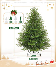 Yorbay künstlicher Weihnachtsbaum aus PE & PVC mit Eisenständer, 150 / 180 / 210 cm - O063 - 4 - yorbiy.com