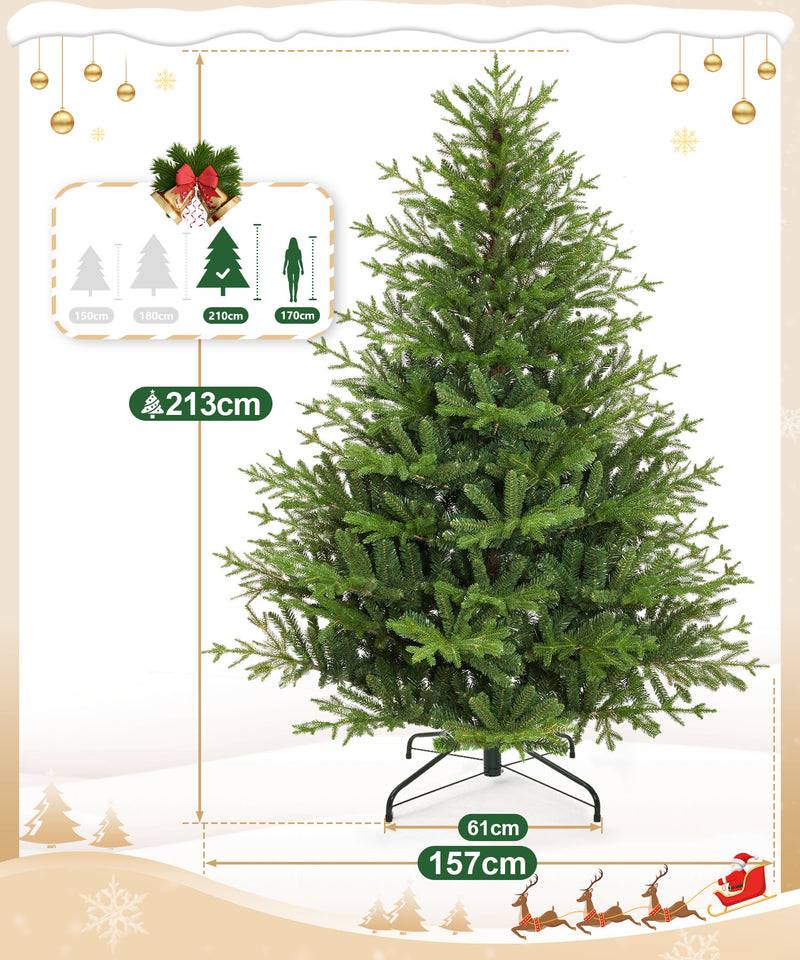 Yorbay künstlicher Weihnachtsbaum aus PE & PVC mit Eisenständer, 150 / 180 / 210 cm - O063 - 5 - yorbiy.com