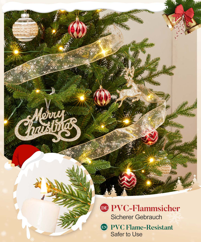 Yorbay künstlicher Weihnachtsbaum aus PE & PVC mit Eisenständer, 150 / 180 / 210 cm - O063 - 7 - yorbiy.com