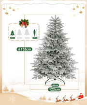 Yorbay künstlicher Weihnachtsbaum mit Schneebeflockung, 150 / 180 / 210 cm - O066 - 3 - yorbiy.com