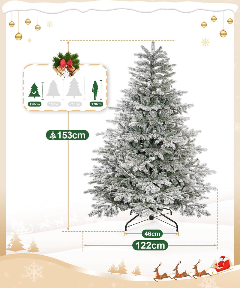 Yorbay künstlicher Weihnachtsbaum mit Schneebeflockung, 150 / 180 / 210 cm - O066 - 3 - yorbiy.com