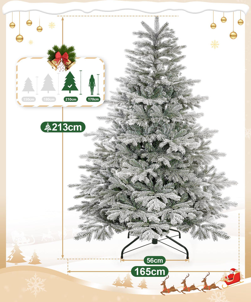 Yorbay künstlicher Weihnachtsbaum mit Schneebeflockung, 150 / 180 / 210 cm - O066 - 5 - yorbiy.com