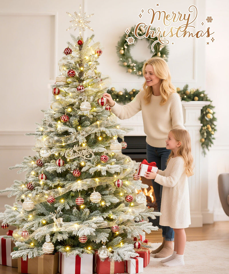 Yorbay künstlicher Weihnachtsbaum mit Schneebeflockung, 150 / 180 / 210 cm - O066 - 9 - yorbiy.com