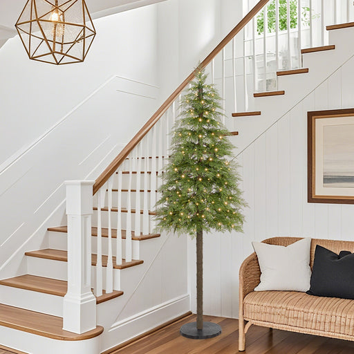 Yorbay künstlicher Weihnachtsbaum mit warmweißer Beleuchtung, flammhemmend, 180cm - O069 - 2 - yorbiy.com