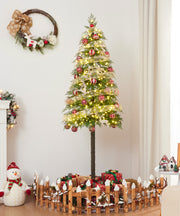 Yorbay künstlicher Weihnachtsbaum mit warmweißer Beleuchtung, flammhemmend, 180cm - O069 - 8 - yorbiy.com