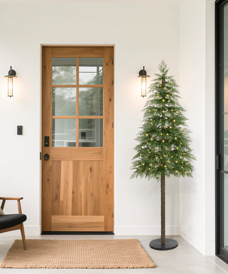 Yorbay künstlicher Weihnachtsbaum mit warmweißer Beleuchtung, flammhemmend, 180cm - O069 - 9 - yorbiy.com