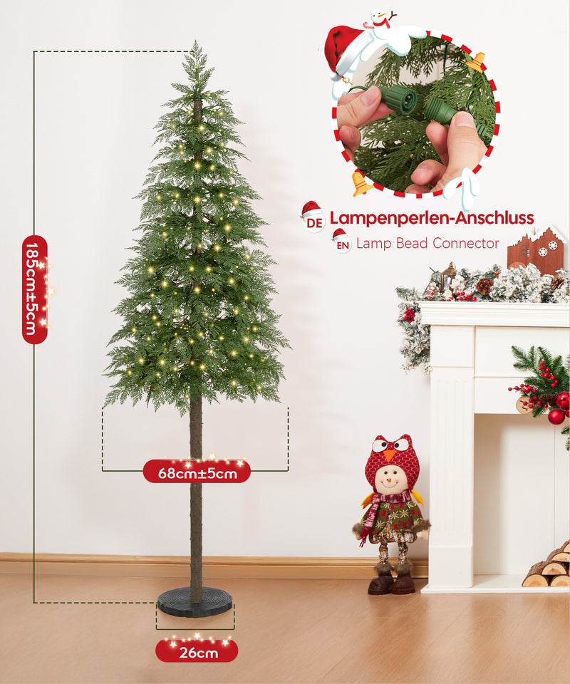 Yorbay künstlicher Weihnachtsbaum mit warmweißer Beleuchtung, flammhemmend, 180cm - O069 - 3 - yorbiy.com