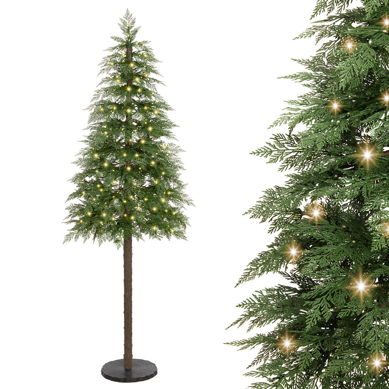 Yorbay künstlicher Weihnachtsbaum mit warmweißer Beleuchtung, flammhemmend, 180cm - O069 - 1 - yorbiy.com