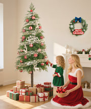 Yorbay künstlicher Weihnachtsbaum mit warmweißer Beleuchtung, flammhemmend, 180cm - O069 - 7 - yorbiy.com