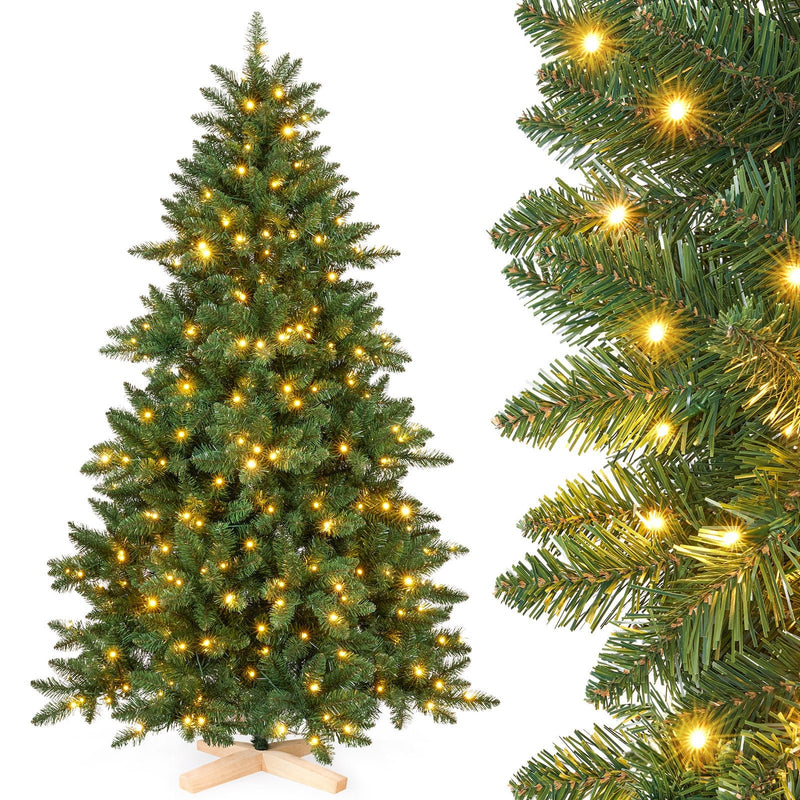 Yorbay künstlicher Weihnachtsbaum mit LED - Beleuchtung, warmweiß, 150 / 180 / 210 cm - O074 - 1 - yorbiy.com
