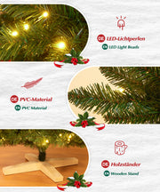 Yorbay künstlicher Weihnachtsbaum mit LED - Beleuchtung, warmweiß, 150 / 180 / 210 cm - O074 - 9 - yorbiy.com