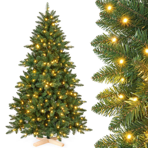 Yorbay künstlicher Weihnachtsbaum mit LED - Beleuchtung, warmweiß, 150 / 180 / 210 cm - O074 - 1 - yorbiy.com