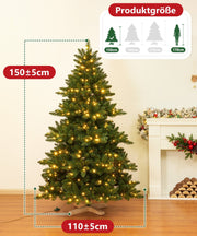 Yorbay künstlicher Weihnachtsbaum mit LED - Beleuchtung, warmweiß, 150 / 180 / 210 cm - O074 - 4 - yorbiy.com