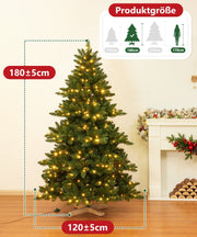 Yorbay künstlicher Weihnachtsbaum mit LED - Beleuchtung, warmweiß, 150 / 180 / 210 cm - O074 - 5 - yorbiy.com