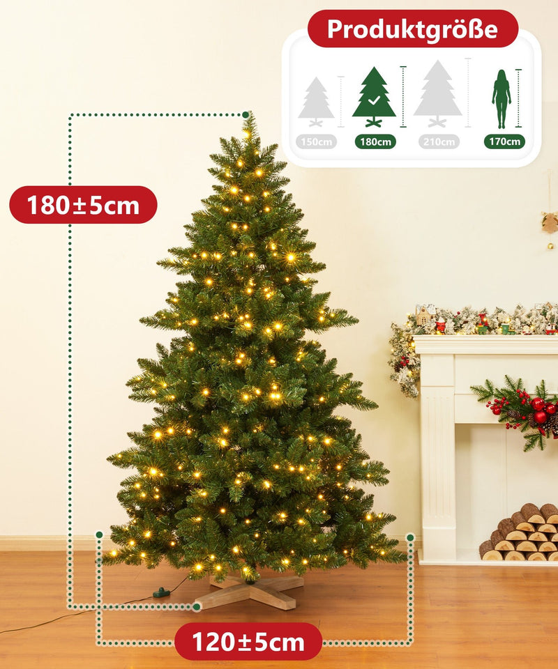 Yorbay künstlicher Weihnachtsbaum mit LED - Beleuchtung, warmweiß, 150 / 180 / 210 cm - O074 - 5 - yorbiy.com