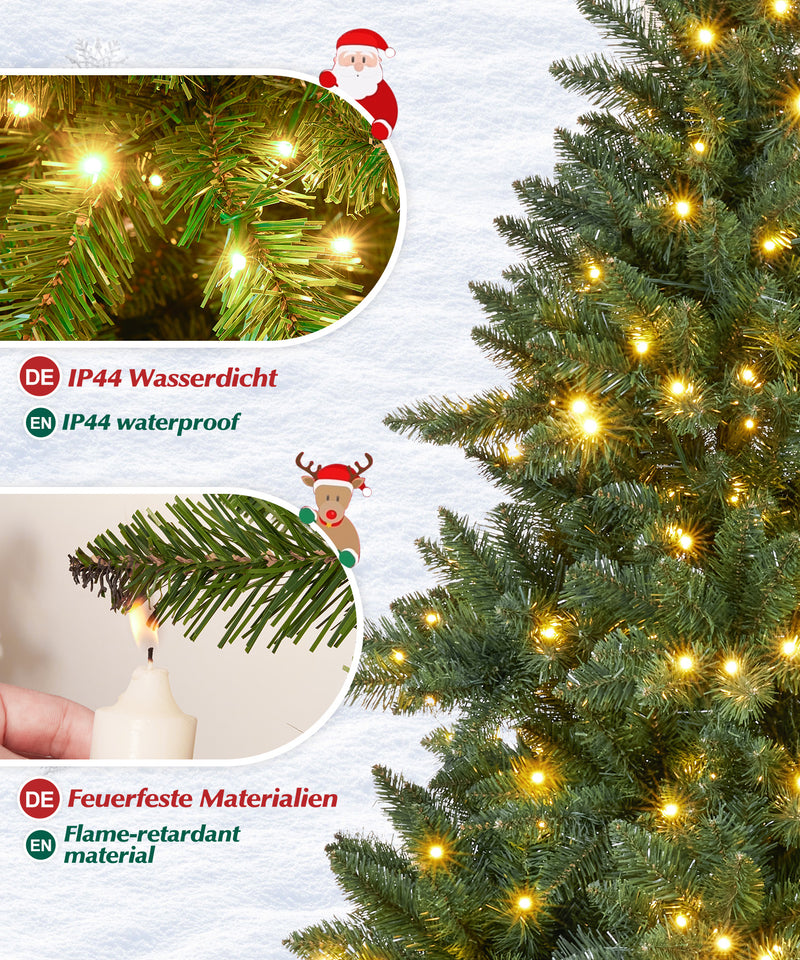 Yorbay künstlicher Weihnachtsbaum mit LED - Beleuchtung, warmweiß, 150 / 180 / 210 cm - O074 - 6 - yorbiy.com