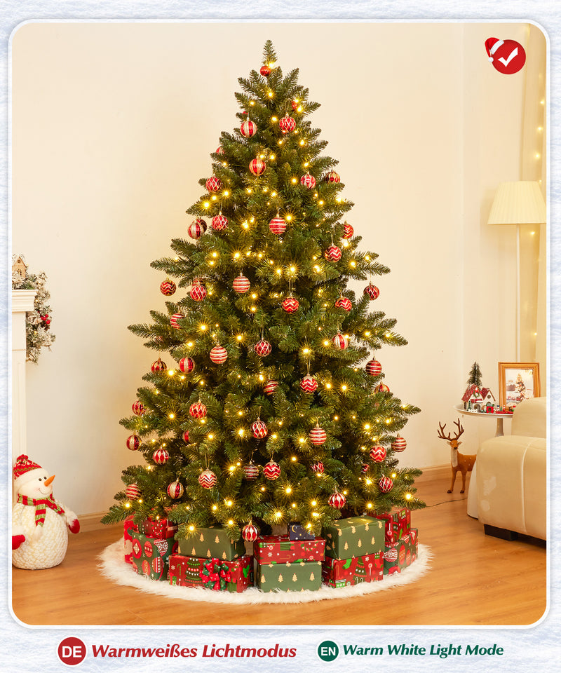 Yorbay künstlicher Weihnachtsbaum mit LED - Beleuchtung, warmweiß, 150 / 180 / 210 cm - O074 - 7 - yorbiy.com