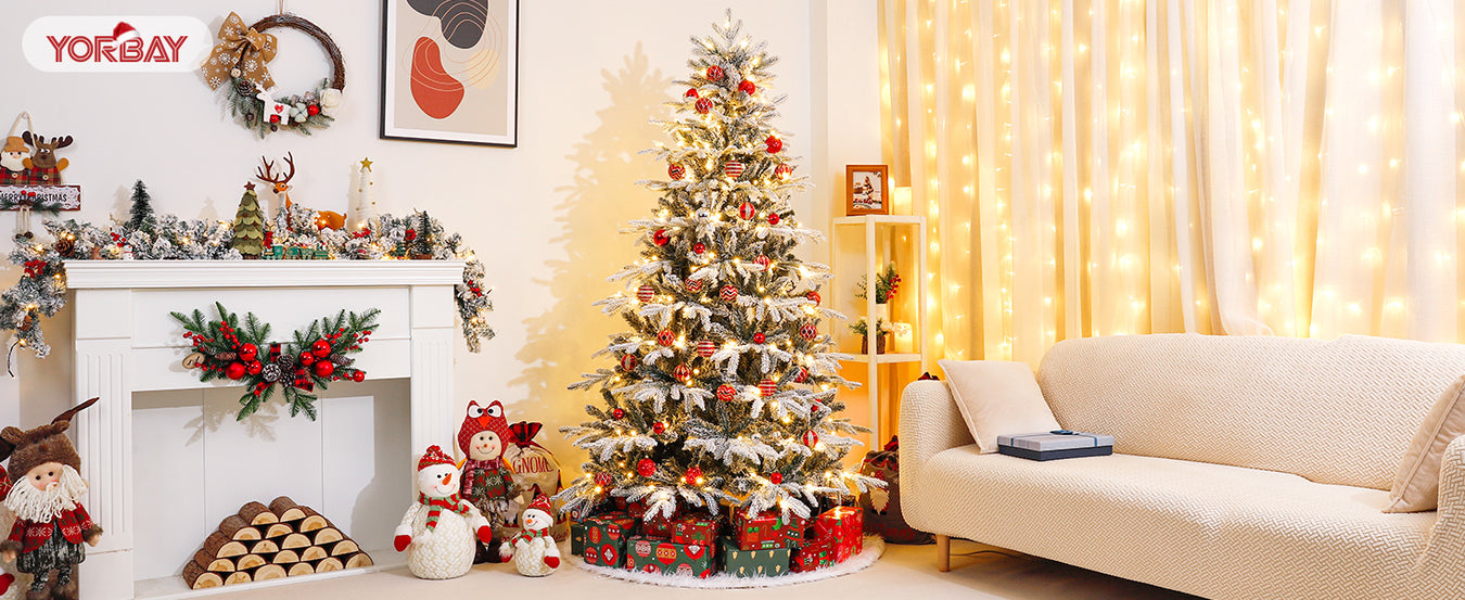 Weihnachtsbaum mit weisser beleuchtung banner