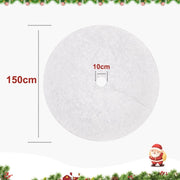 Yorbay Weihnachtsbaumdecke aus Kunstfell weiß, 78cm / 90cm / 122cm / 150cm - O28 - 6 - yorbiy.com