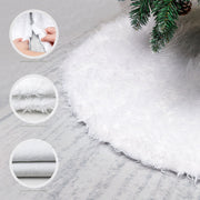 Yorbay Weihnachtsbaumdecke aus Kunstfell weiß, 78cm / 90cm / 122cm / 150cm - O28 - 10 - yorbiy.com