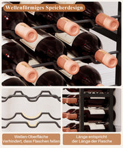 Yorbay Freistehendes Weinregal für 15 Flaschen mit Glashaltern - YB048 - T046A - 4 - yorbiy.com