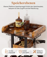 Yorbay Freistehendes Weinregal für 15 Flaschen mit Glashaltern - YB048 - T046A - 6 - yorbiy.com