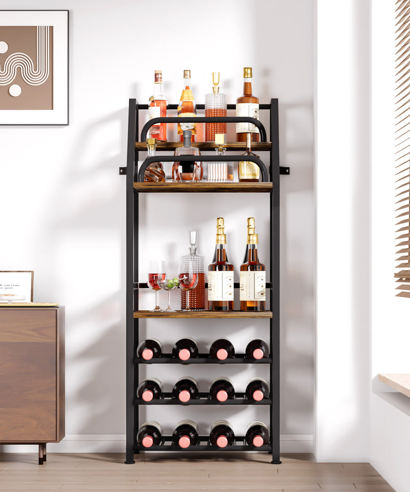 Yorbay Weinregal mit 6 Ebenen für 12 Flaschen, 42 x 29 x 102 cm - YB085 - T069 - 7 - yorbiy.com