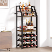 Yorbay Weinregal mit 6 Ebenen für 12 Flaschen, 42 x 29 x 102 cm - YB085 - T069 - 2 - yorbiy.com