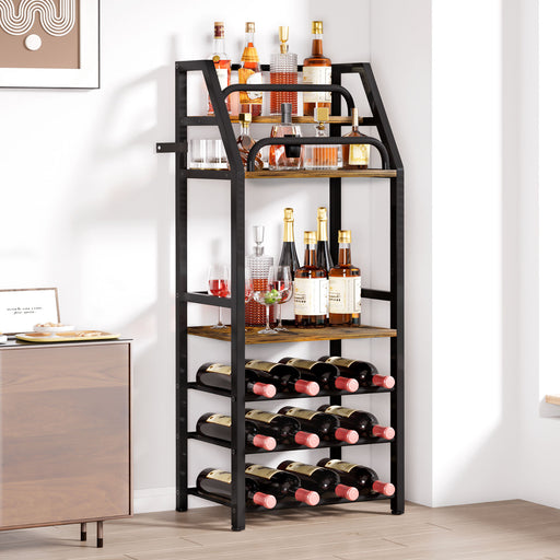 Yorbay Weinregal mit 6 Ebenen für 12 Flaschen, 42 x 29 x 102 cm - YB085 - T069 - 2 - yorbiy.com