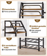 Yorbay Weinregal mit 6 Ebenen für 12 Flaschen, 42 x 29 x 102 cm - YB085 - T069 - 5 - yorbiy.com