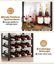 Yorbay Weinregal mit 6 Ebenen für 12 Flaschen, 42 x 29 x 102 cm - YB085 - T069 - 6 - yorbiy.com