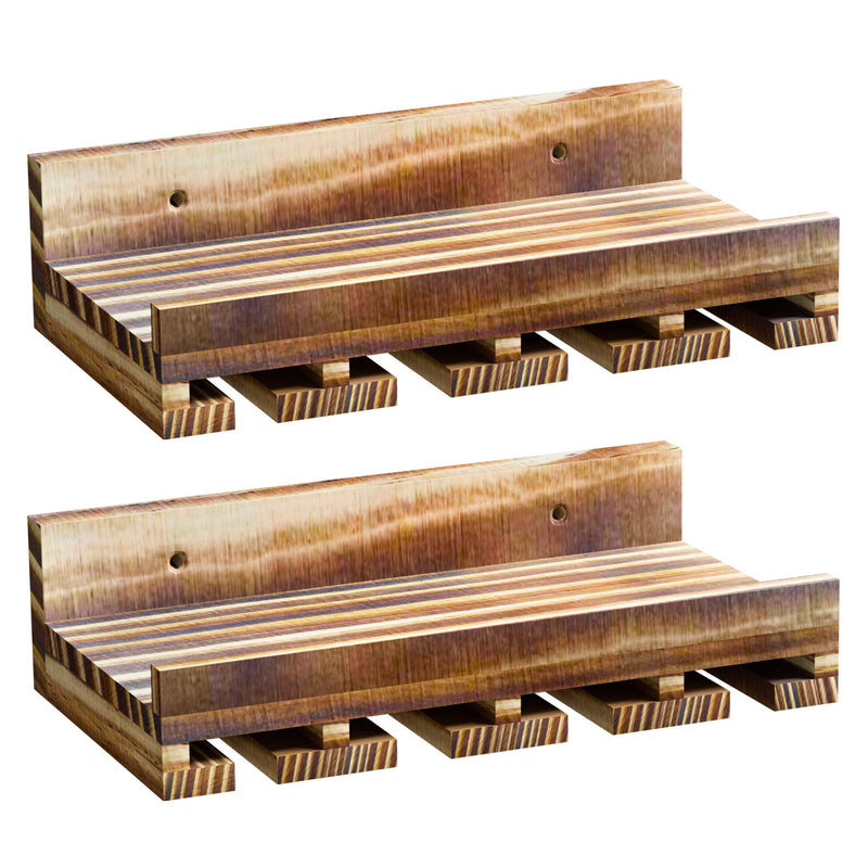 Yorbay Wand - Weinregal 2er Set aus Kiefernholz mit Ablage & Weinglashalter - YB086 - D043 - 8 - yorbiy.com