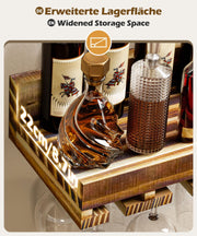 Yorbay Wand - Weinregal 2er Set aus Kiefernholz mit Ablage & Weinglashalter - YB086 - D043 - 5 - yorbiy.com