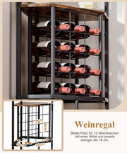Yorbay Eck - Weinregal 5 Ebenen mit Flaschenhalter & Glasaufhängung - YS026-T108 - 5 - yorbiy.com