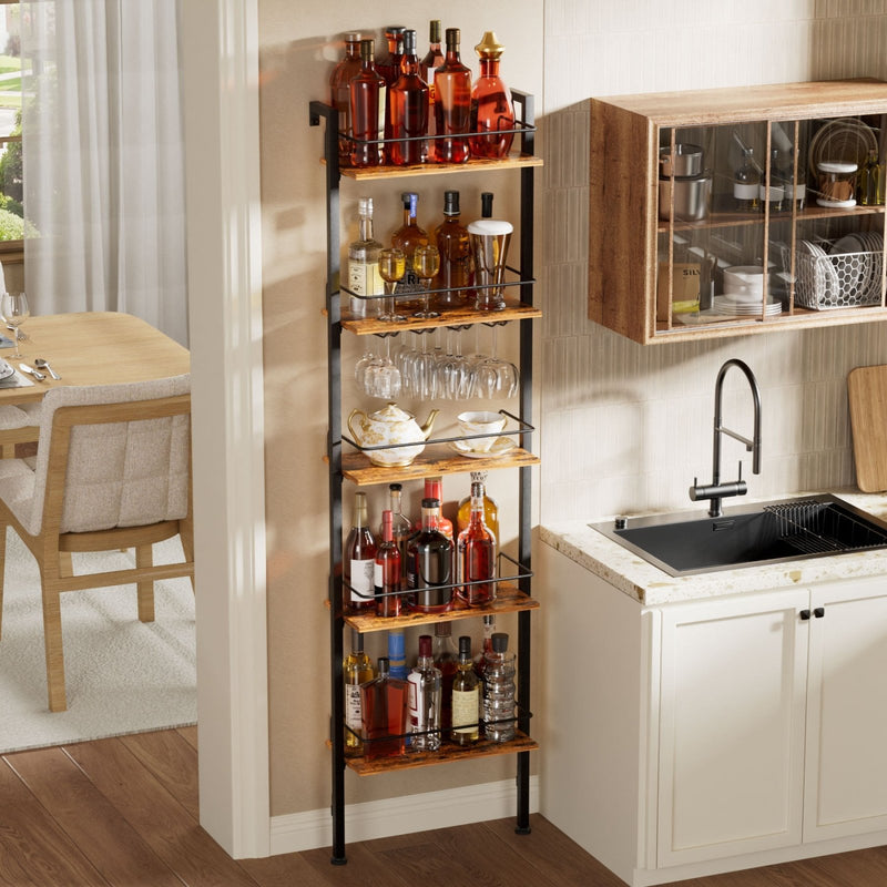 Yorbay 5-stufiges Wand- & Stand-Weinregal mit LED - YS033-T115 - 8 - yorbiy.com