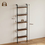 Yorbay 5-stufiges Wand- & Stand-Weinregal mit LED - YS033-T115 - 3 - yorbiy.com