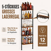 Yorbay 5-stufiges Wand- & Stand-Weinregal mit LED - YS033-T115 - 5 - yorbiy.com