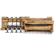Yorbay Holz Weinregal zur Wandmontage mit 4 Getränkespender und Flaschenhalter - D02 - 4 - yorbiy.com