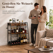 Yorbay Weinregal mit Schublade & Glashalter - YS037-T124 - 4 - yorbiy.com