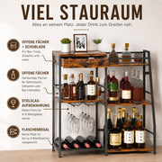Yorbay Weinregal mit Schublade & Glashalter - YS037-T124 - 5 - yorbiy.com