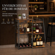 Yorbay Weinregal mit Schublade & Glashalter - YS037-T124 - 9 - yorbiy.com