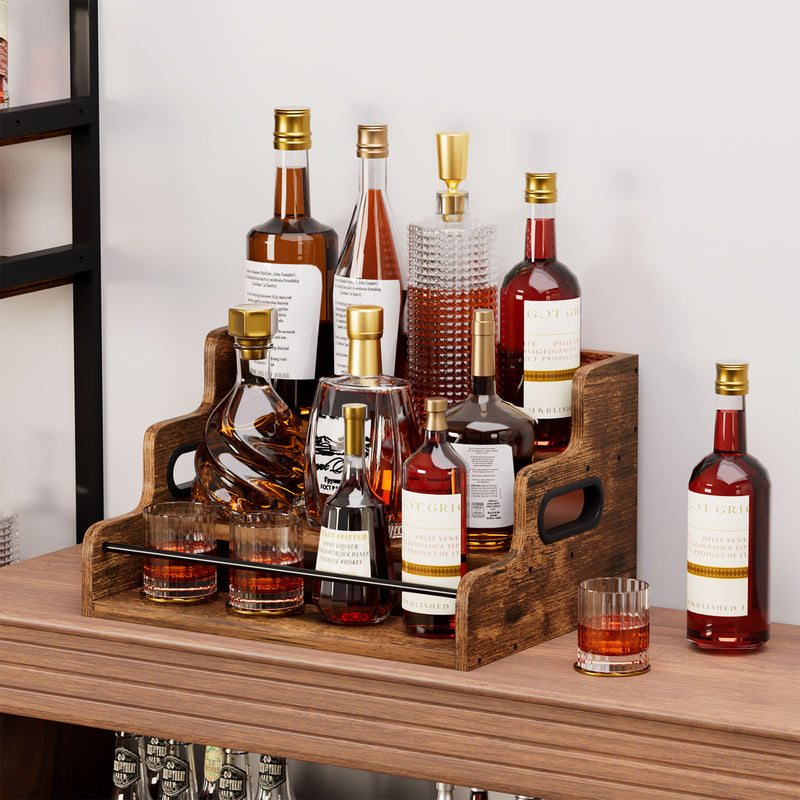 Yorbay Tisch - Weinregal 3 - stufig für 12 Flaschen - YB109 - D059 - 2 - yorbiy.com